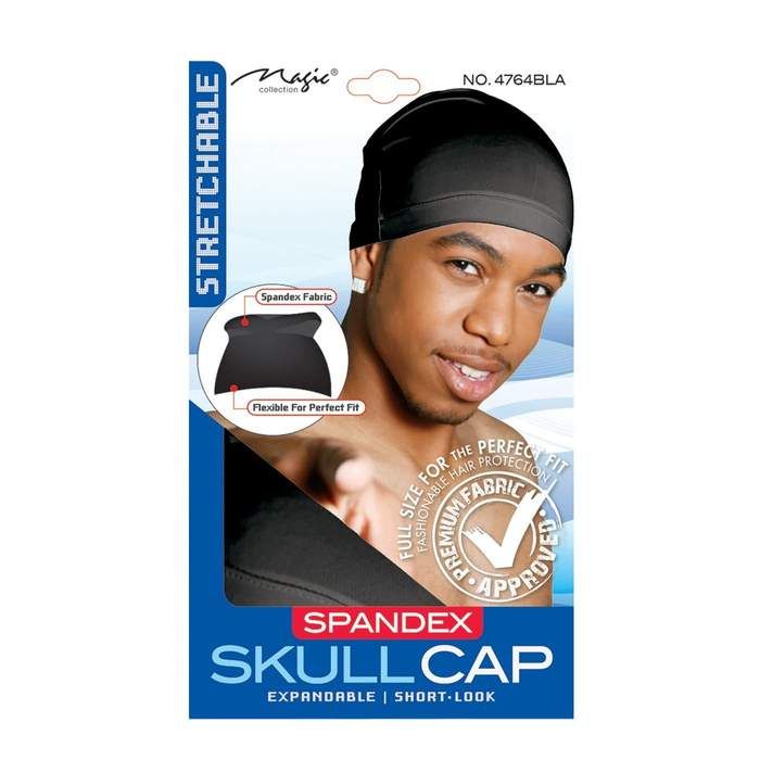 Magic Collection Spandex Skull Cap 4764BLA